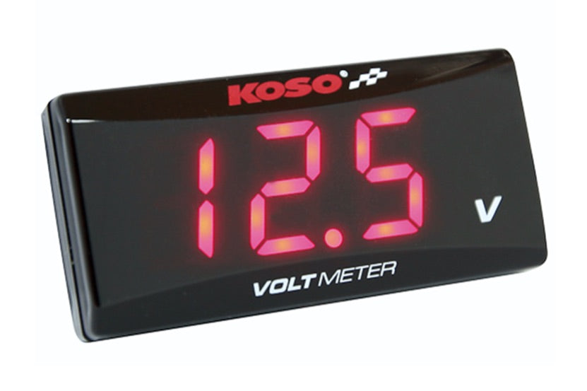 Koso voltmeter vierkante Style Rood/Blauw/Groen