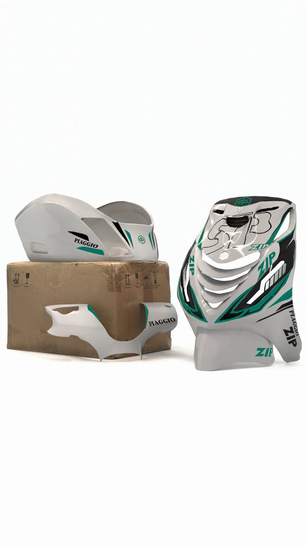 Sporty Carbon X - Stickerset Piaggio Zip