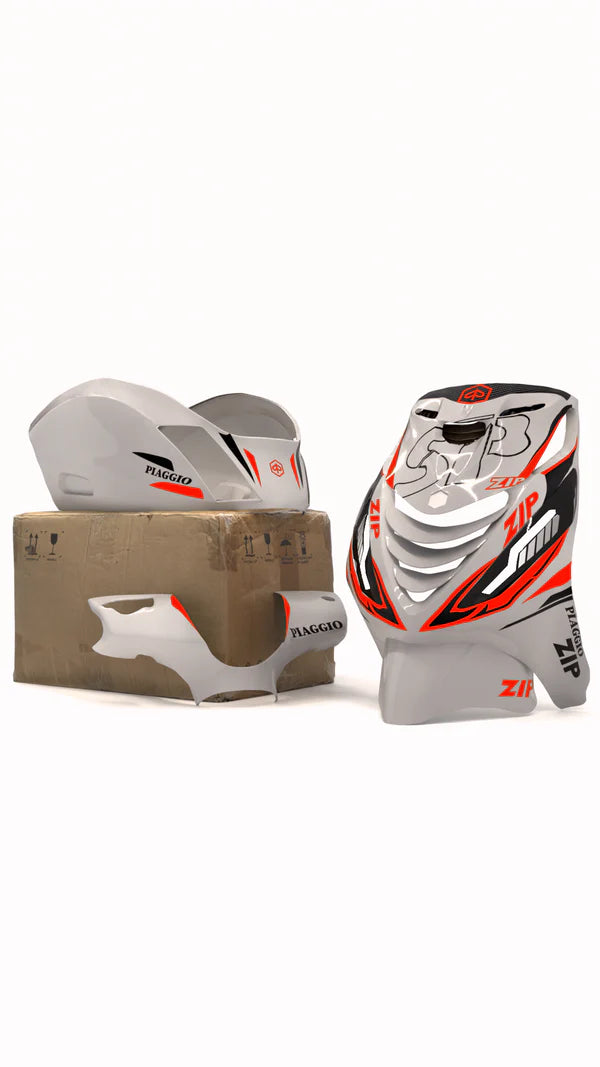 Sporty Carbon X - Stickerset Piaggio Zip