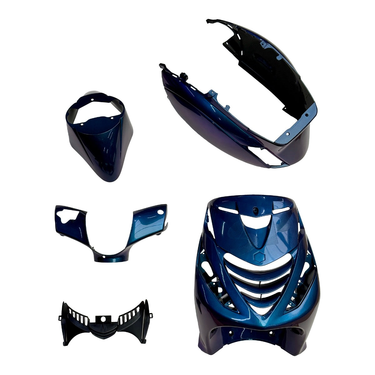 Kappenset Paars / Blauw Kameleon Glans | Piaggio Zip / Zip SP