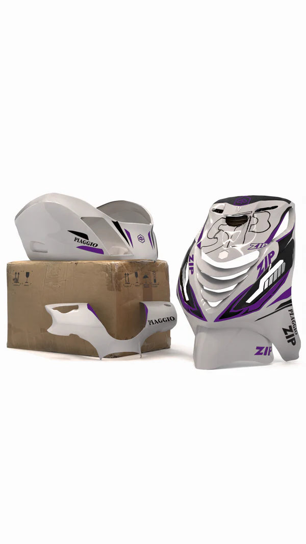 Sporty Carbon X - Stickerset Piaggio Zip