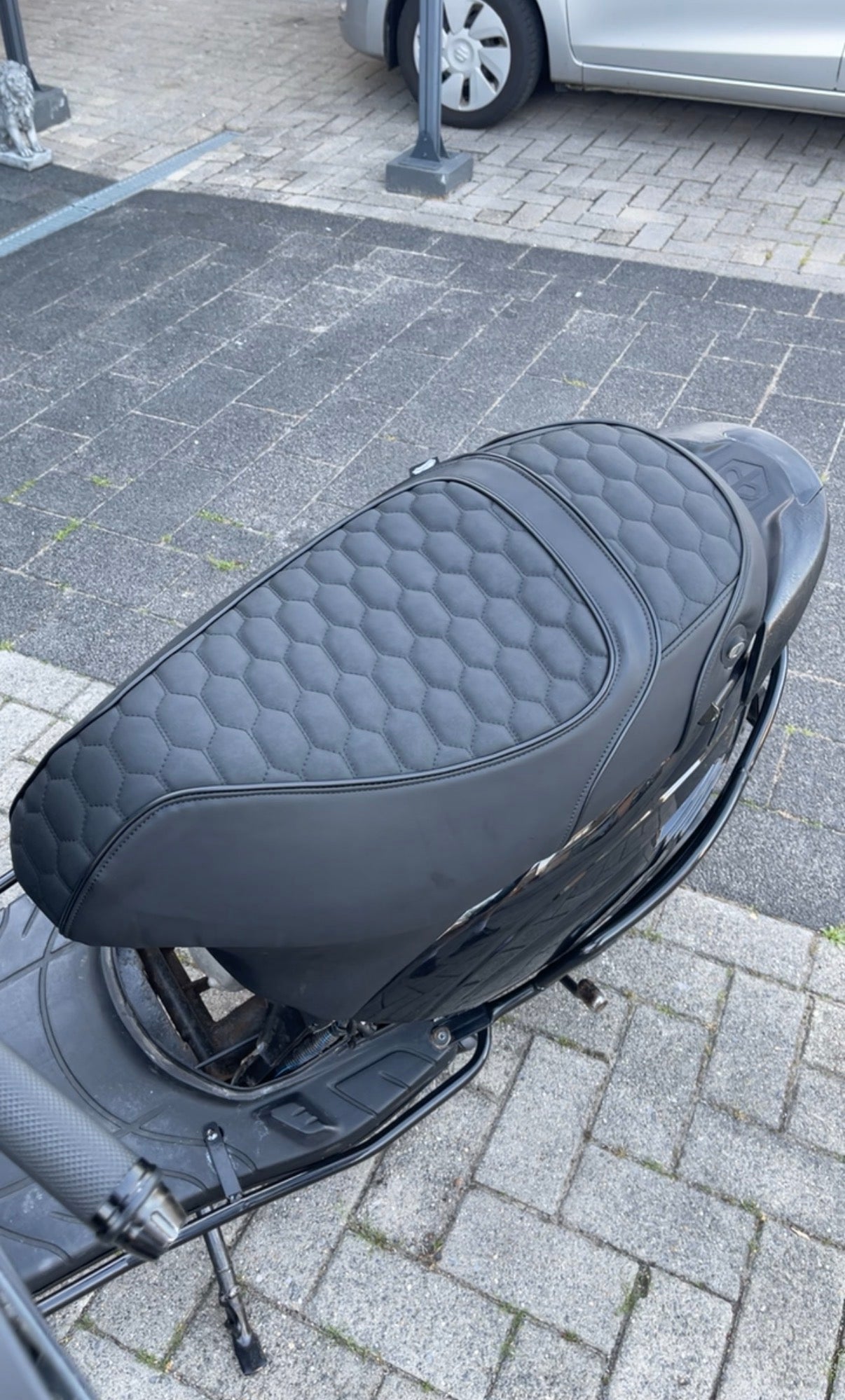 Duo RS Zadelhoes Piaggio Zip / Type 3 , Alcantara & kunstleer