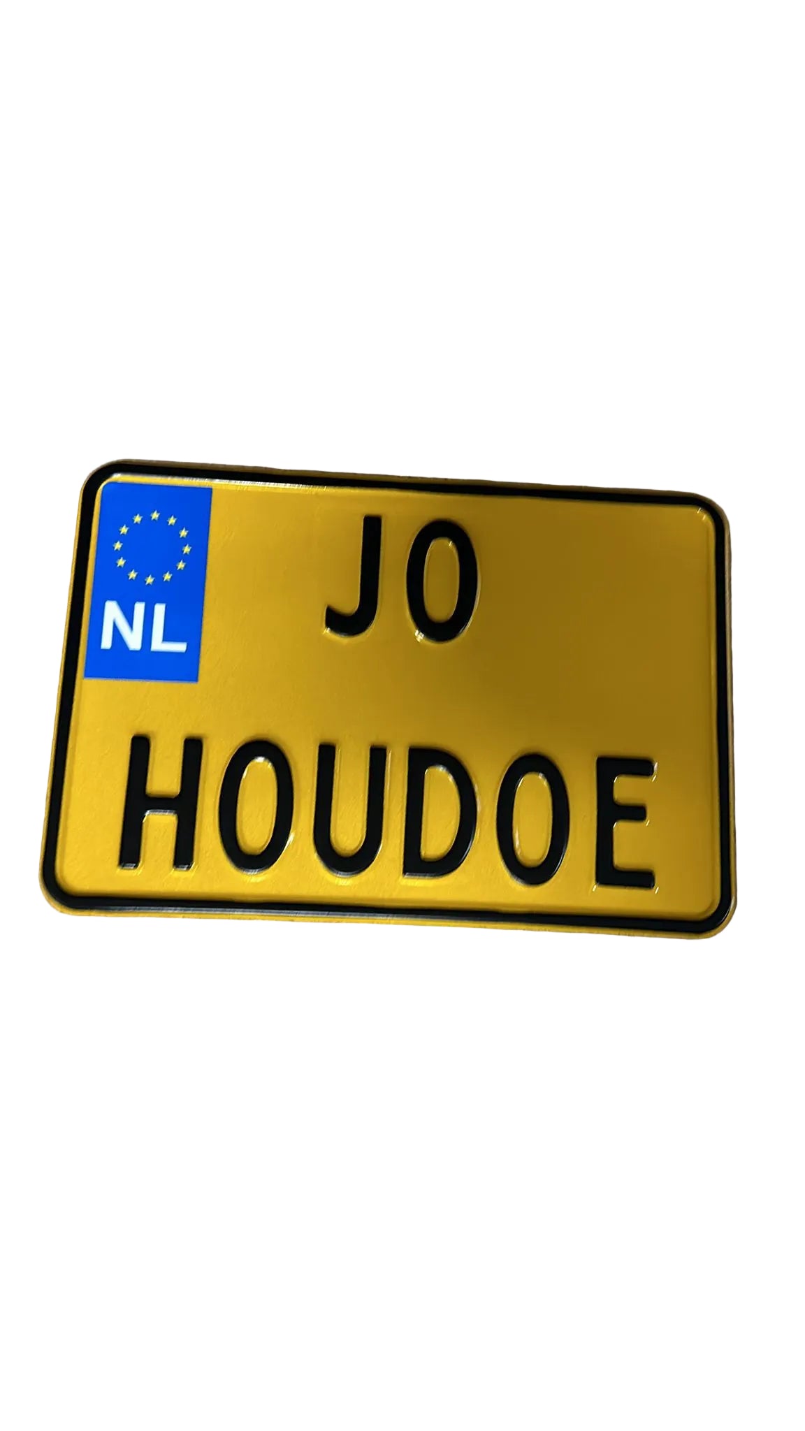 Eigen text - Custom kenteken NL (Motor formaat)