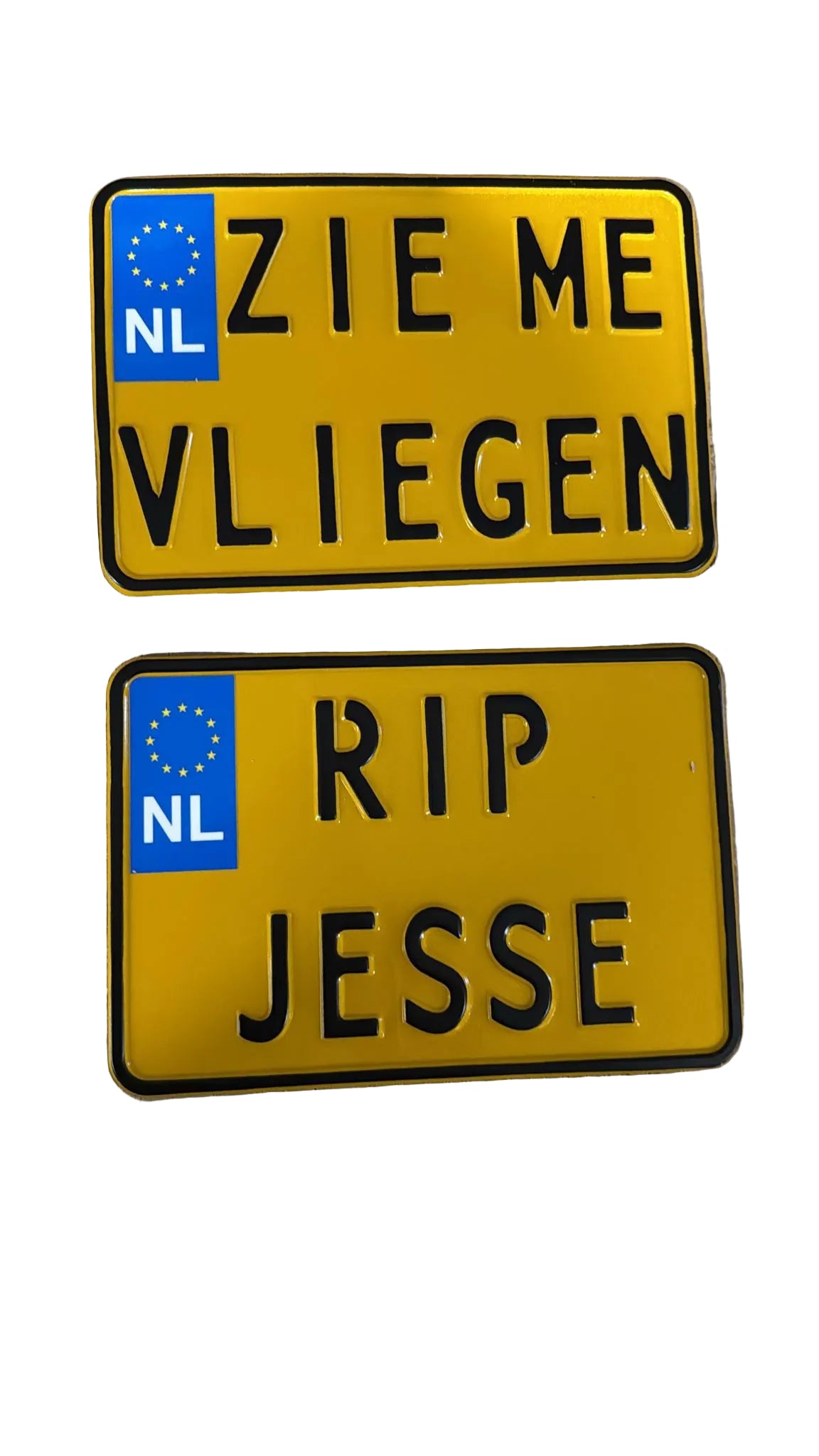 Eigen text - Custom kenteken NL (Motor formaat)