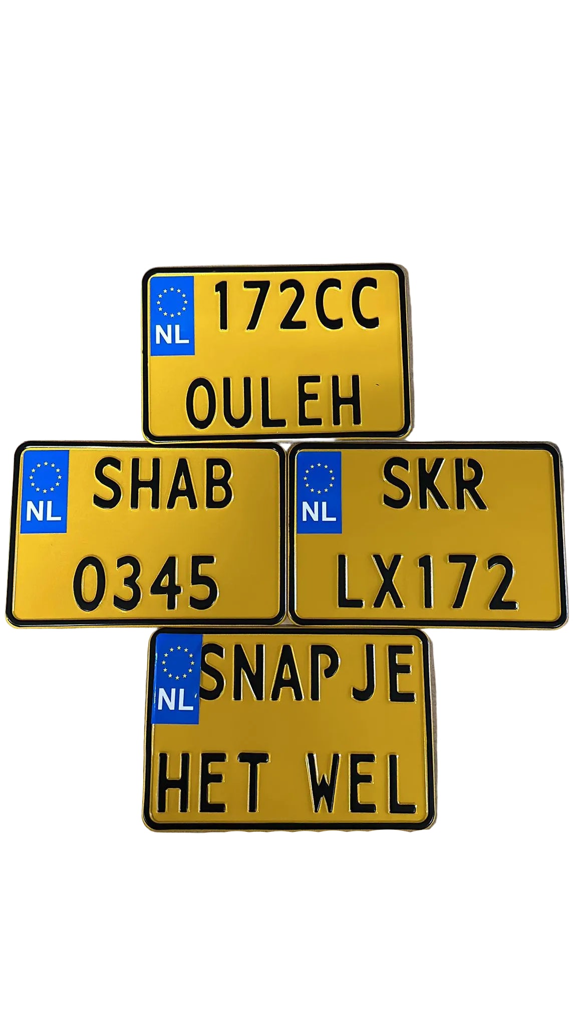 Eigen text - Custom kenteken NL (Motor formaat)