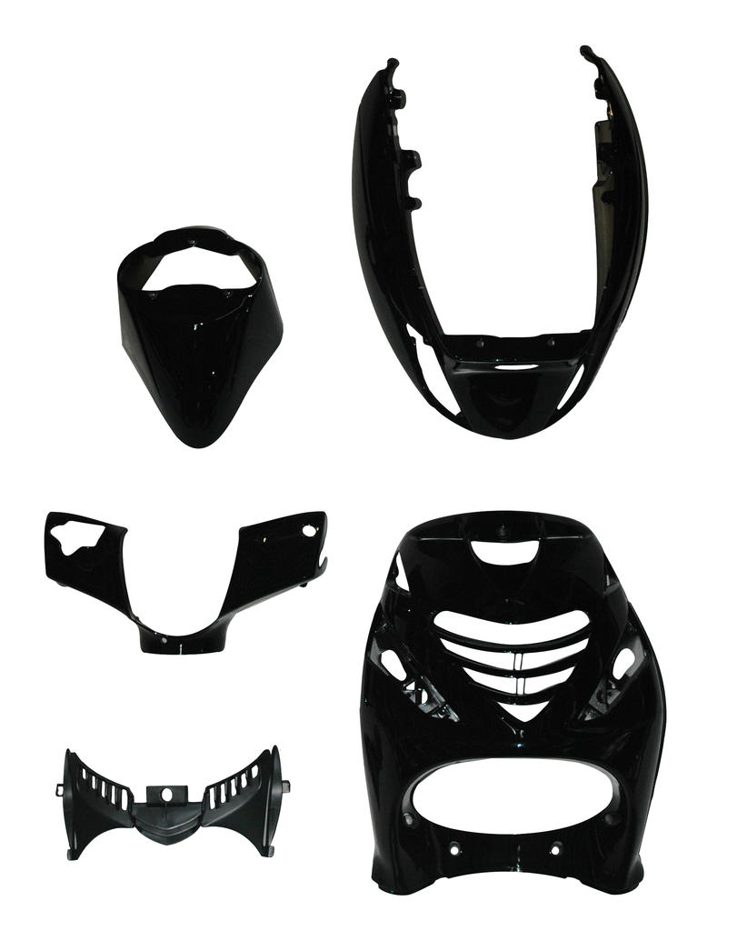 Kappenset Glans Zwart | Piaggio Zip / Zip SP
