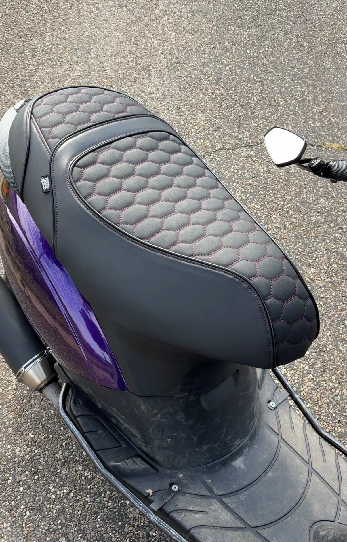 Duo RS Zadelhoes Piaggio Zip / Type 3  , Alcantara & kunstleer