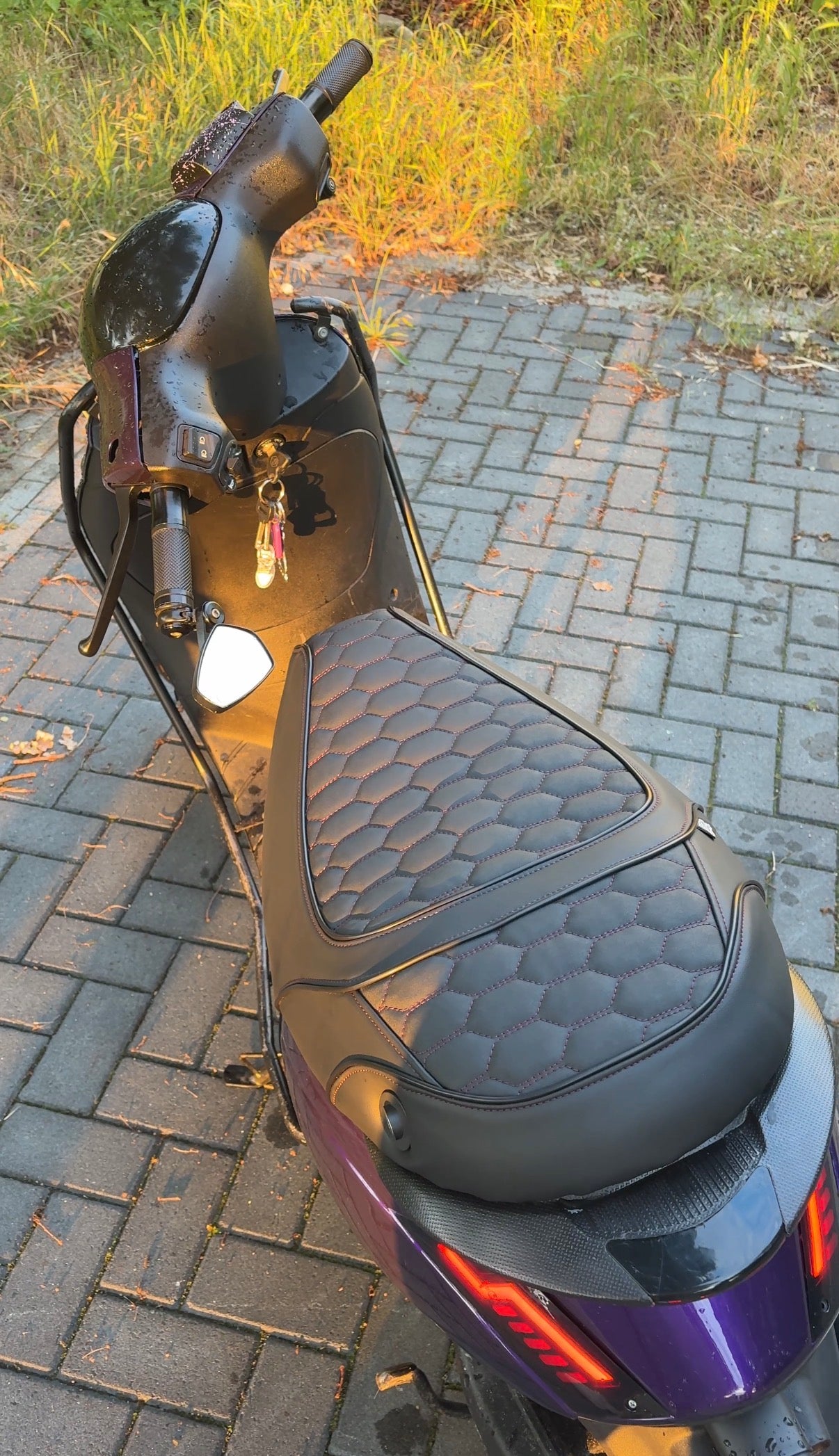 Duo RS Zadelhoes Piaggio Zip / Type 3  , Alcantara & kunstleer