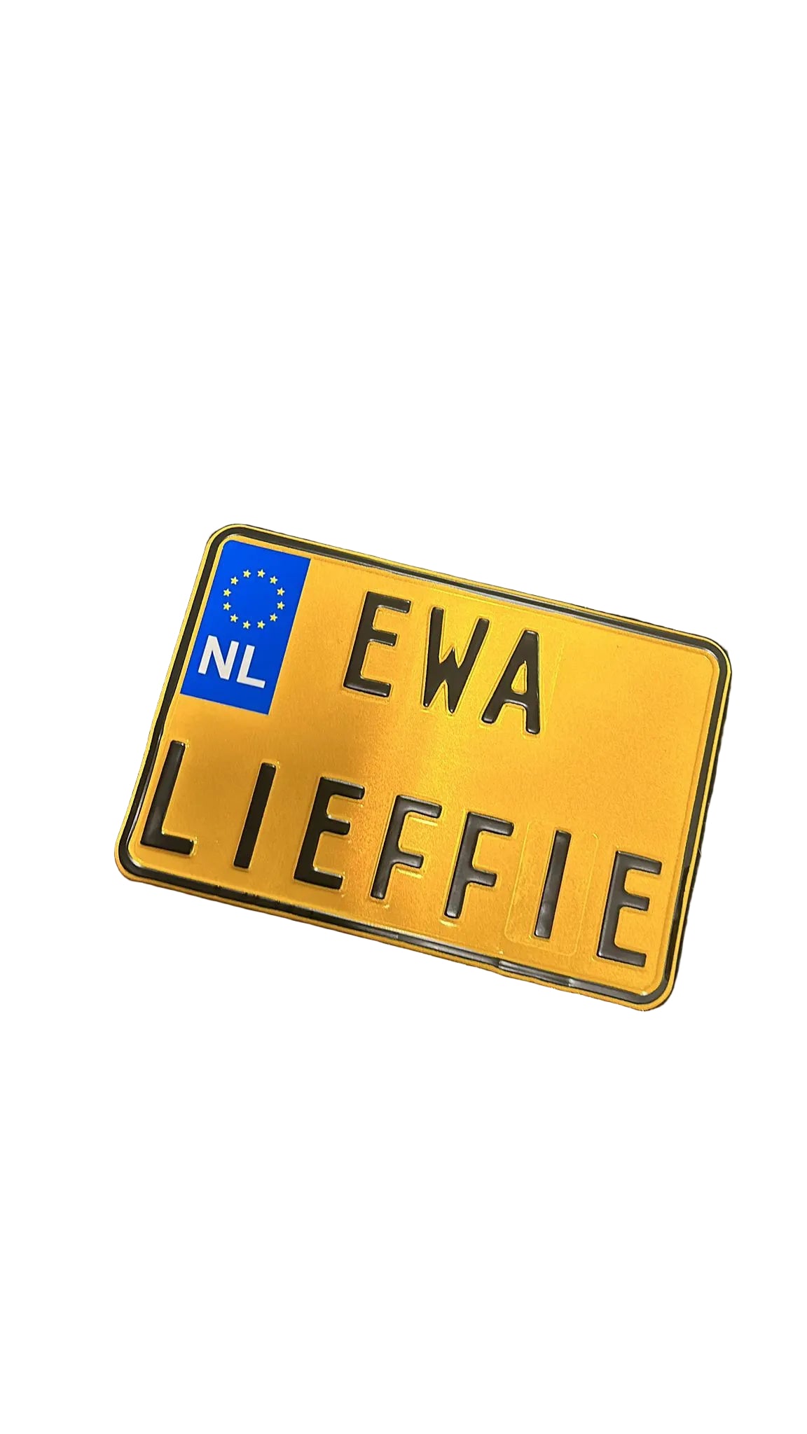 Eigen text - Custom kenteken NL (Motor formaat)